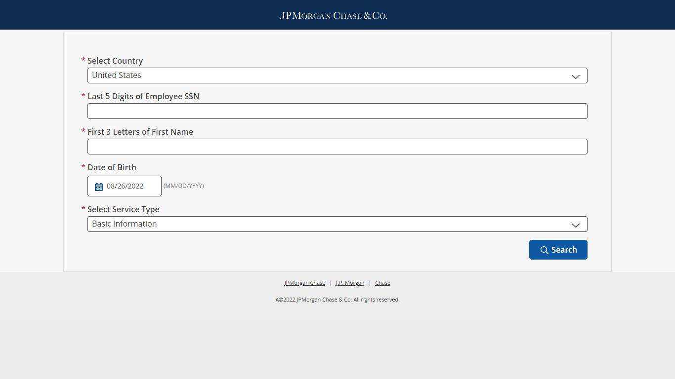 Employment Verification - JPMorgan Chase